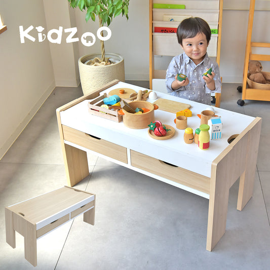Kidzoo キッズプレイテーブル(幅85cmタイプ)収納付き KDT-3545